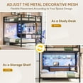thumbnail image 5 of Metal Bunk Bed Full Over Twin Size for Adults, Full Over Twin Loft Bed with Desk&Charging Station&LED Lights&Drawers&Storage Shelves, No Box Spring Needed, Black, 5 of 11