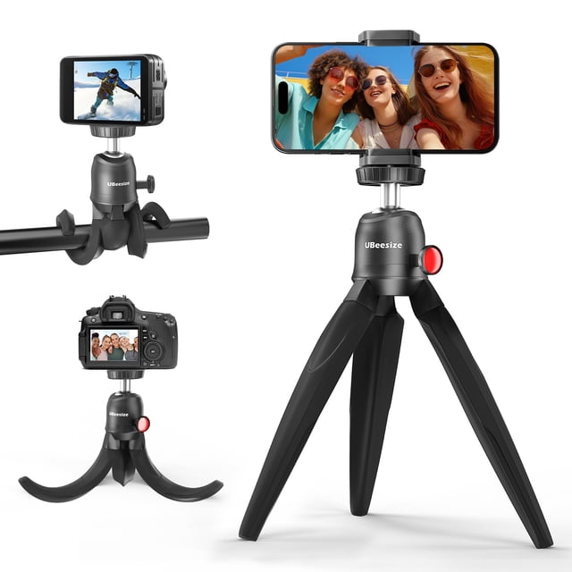 Trípode flexible uBeeSize para iPhone, Samsung con mando a distancia y soporte