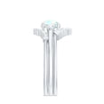 thumbnail image 4 of Rosec Jewels Vintage Style Ethiopian Opal Wedding Bridal Ring Set of 3 - AAA Quality - Opal Diamond Engagement Ring with Enhancer, 14K White Gold, US 5.00, 4 of 10