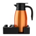 thumbnail image 1 of Portable Car Kettle 1400ml Insulated Stainless Steel Hot Water Kettle Heated for Coffee, Milk, Water, Camping 24V Orange, 1 of 4