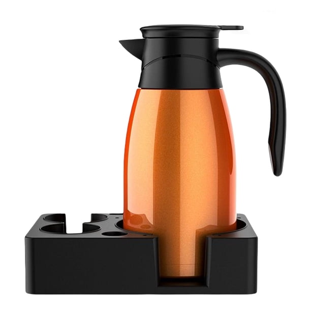 Hervidor de agua Portátil Baoblaze acero inoxidable 1400ml 24V naranja