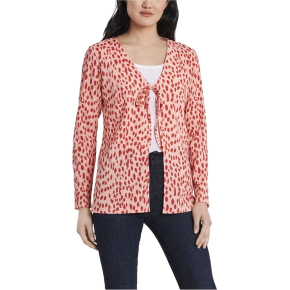 Vince Camuto Cardigan à Imprimé Animal pour Femmes, Rose, Petit