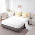 thumbnail image 3 of Homewish Golden Retriever Animal 7-Piece Twin Bedding,Dog Paws Bone Bedding Comforter Set,Yellow,Reversible, 3 of 8