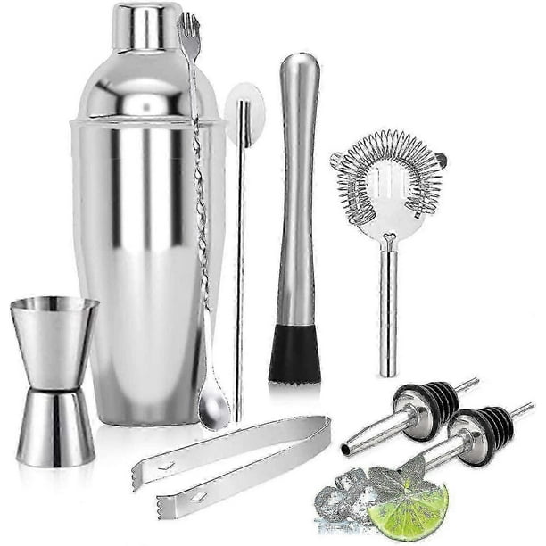 9-Piece 750ml Stainless Steel Cocktail Shaker Set for Beginners & Bartenders