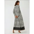 thumbnail image 5 of Printed Maxi Dress with Shirt Collar, 5 of 5