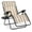 Tan Striped, variant on Yunken Oversized Zero Gravity Chair, Folding Patio Lounge Recliner with Cup Holder & Pillow - Ice Gray