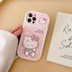 thumbnail image 1 of Funda de teléfono Hello Kitty para iPhone 12, 12pro Max, 11, 13 pro Max, 11pro Max, X, XSMAX, XR, Kawaii, maquillaje, espejo, soporte a prueba de golpes, 1 of 4