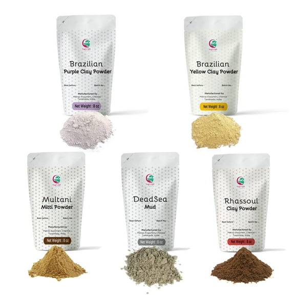 Paquete de 5 polvos de arcilla para hacer jabón y mascarillas, 240 ml, regalo de Yogi