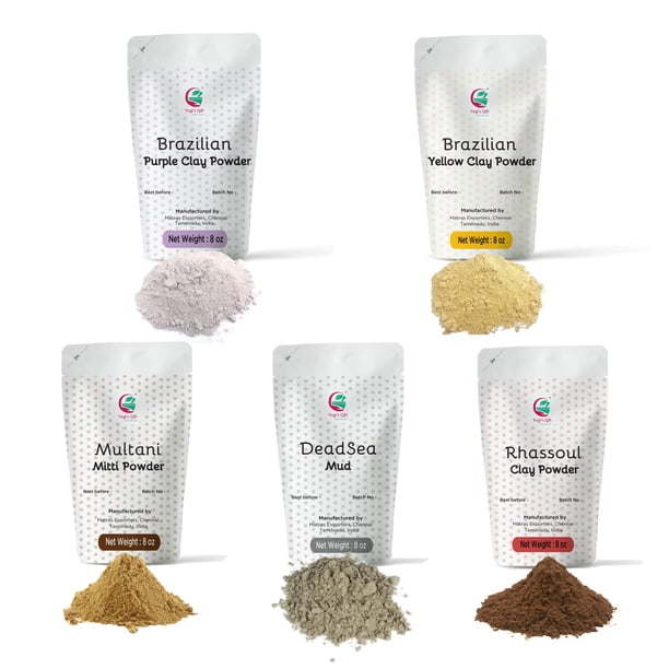 Paquete de 5 polvos de arcilla para hacer jabón y mascarillas, 240 ml, regalo de Yogi
