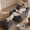 Gray, variant on Eyisean 41.7" Corduroy Oversized Bean Bag Chair with Ottoman & Side Pocket, Comfy Reading Nook Lounge Chair with Armrests & Back Handle, Lazy Beanbag Floor Sofa for Living Room, No Assembly Required