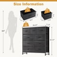 thumbnail image 4 of CONCETTA 9-Drawer Fabric Dresser Storage Chest for Bedroom, Closet, Storage Furniture for Adults, Black Wood, 4 of 7