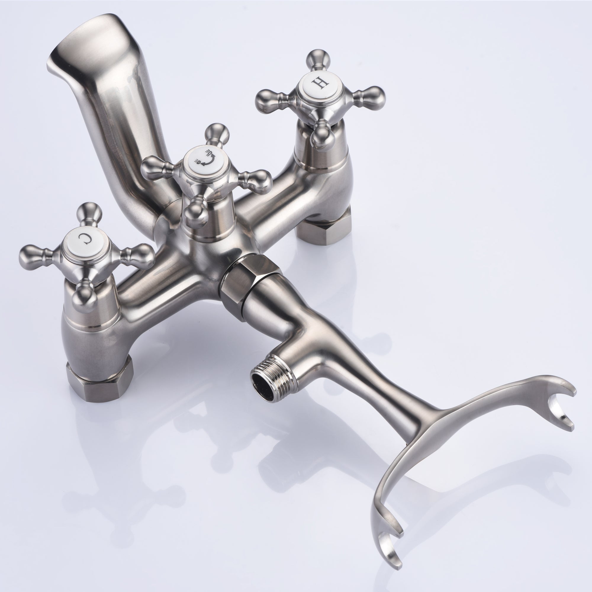 Clawfoot Tub Faucet Brushed Nickel, Bathtub Faucet with Shower