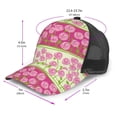 thumbnail image 2 of Lsque Flowers Printed Trucker Hat - Baseball Cap for Men Women - Breathable Mesh Side, Adjustable Fit - for Casual Wear, 2 of 7