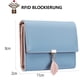thumbnail image 2 of FloreceBien Cartera de mujer de piel sintética suave y lisa, Cartera de mujer Monedero con colgante de hoja delicada de piel sintética, Cartera corta para mujer, 2 of 5