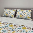 thumbnail image 2 of Tropical Comforter & Sham Bedding Set, Monkeys Toucans Leopards and Island Plantation Hawaiian Style Repetition Print, 3 pcs Duvet Set Microfiber Filling Quilt, 5 Sizes, Multicolor, by Ambesonne, 2 of 4