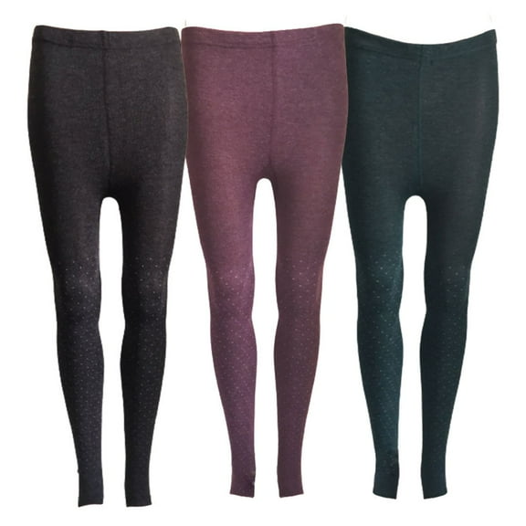 Lian LifeStyle Ultra Comfy Spandex Leggings for Women 3 Pair's Teen & Juniors leggings Workout Tights, Yoga Pants, Running Leggings, Color Coffee,Wine,Green