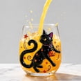 thumbnail image 5 of Halloween Wine Glasses, Spooky Black Cat Ghost Pumpkin Spider Themed Cups, Fall Seasonal Table Decor, Festive Holiday Barware, Halloween Party Tabletop Decor, 5 of 6