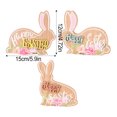 thumbnail image 4 of kurtrusly Forest Animals Decorations Rabbit Wooden Ornaments For Easter Celebration Fairty Party Decorations Red HAPPY, 4 of 6
