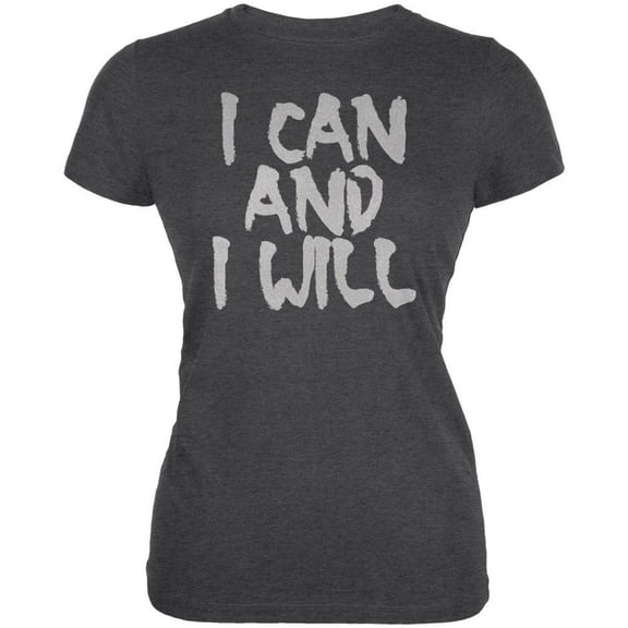 Daily Inspiration I Can And I Will Juniors Soft T Shirt Deep Heather 2XL