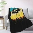 thumbnail image 2 of XMXT Flannel Warm Throw Blanket, Alien Spaceship Silhouette Bedroom Decor Blankets for Bed Couch Living Room, 50 x 70 inches, 2 of 9