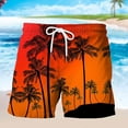 thumbnail image 3 of FINALGANG Mens Tree Print Board Shorts Casual Drawstring Waist Swim Trunks Quick Dry Beach Shorts With Side Pocket For Summer Vacation Beach Party Daily Wear Multicolor L, 3 of 3