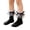 Black#001, variant on CHCNHAC 3 Pairs Girls Lace Ruffle Socks, Soft Cotton Princess Ankle Socks for Toddlers Kids, Light Blue Ballet Dance Socks