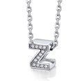 thumbnail image 1 of Collar inicial de plata esterlina Silvora con circonita cúbica letra Z colgante para niñas adolescentes, 1 of 8