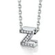 thumbnail image 1 of Collar inicial de plata esterlina Silvora con circonita cúbica letra Z colgante para niñas adolescentes, 1 of 8