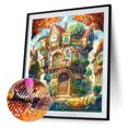 thumbnail image 1 of Cuadros Decorativos Kits de pintura de diamante DIY 5D de ciudad abstracta taladro redondo completo decoración de pared arte artesanal Tmvgtek embutido en tela, 1 of 8