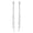 Silver, variant on Fashion Sterling Silver Long Dangle Earrings, Alloy/Cubic Zirconia/Pearl Studs, 2-Wear Ways, Ideal for Party/Banquet/Daily Wear