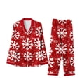 thumbnail image 1 of Ensemble de Pyjama Assorti Coupe Régulière Femmes Parent-Enfant Ensemble Mode Ample Décontracté Manches Longues Haut Vêtements de Maison Pyjamas Ensemble Deux Pièces, 1 of 6