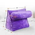 thumbnail image 2 of Cheer Collection Wedge Reading Pillow with Adjustable Bolster Memory Foam Back Support Purple, 2 of 5