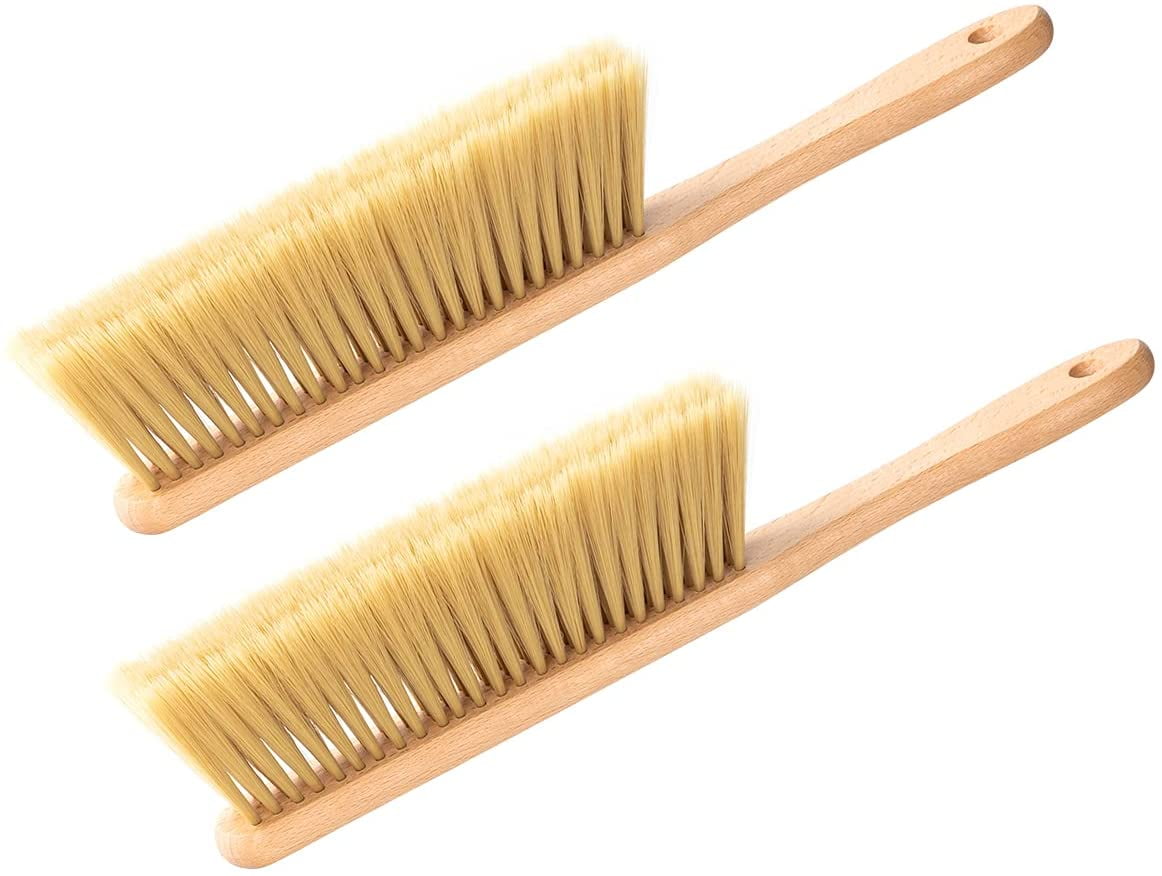 Small Wood Handle Bed Brush Soft Bristles Dusting Cleaning Brush for Sweeping 