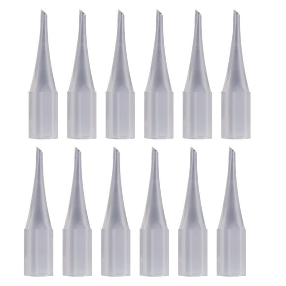 Qiushaoyue 100PCS Plastic Bevel Tip Tattoos Needle Caps Tattoos Machine Needle Caps