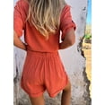 thumbnail image 5 of EASYBRAUS Women Cotton Linen Shorts Set Summer 2025 Casual 2 Piece Outfit Half Sleeve Top S-5XL, 5 of 7