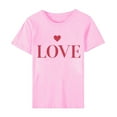 thumbnail image 5 of PNTUTB Women'S Lover Printed T-Shirt Round Neck Short Sleeved Top, 5 of 6