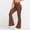 Coffee, variant on Rvasteizo Womens Yoga Pants Solid High Elastic Waist Flared Multi Pocket Training Pants