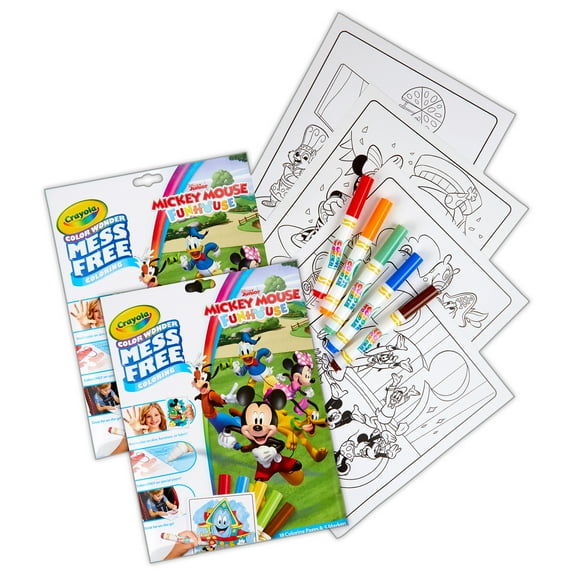 Crayola Color Wonder Coloring Pad & Markers, Mickey, 2 Sets
