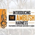 thumbnail image 2 of Muddy Ambush Safety Harness with Padded Waist Strap (Optifade Elevated II Camouflage) Bundle with Safety Harness Lineman's Rope (Black and Orange), and Tree Strap with Nylon Webbing (Black) (3 Items), 2 of 6