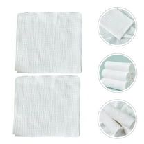 Niceauty 8Pcs Baby Diaper Washcloths for Kids Cotton Flat Fold White Everyday Use