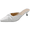 White, variant on CHICVOMEY Women's Kitten Heel Mules - Pointed Toe Slip-On Dress Shoes with Bow for Wedding Work Evening Mules for Women