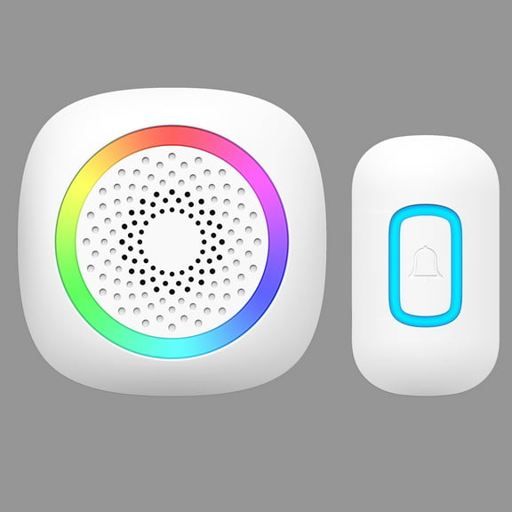 HomeZone Battery Operated Wireless Doorbell Kit, Model ES01063B, 4.92 in Width, None - Smart System