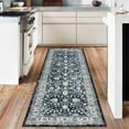 thumbnail image 2 of Runner Rug for Hallways Kitchen Non Slip 2'x 6' Soft Floral Carpet Washable Runner Rugs with Rubber Backing for Laundry Bedroom Bathroom (Blue), 2 of 7