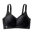 thumbnail image 2 of CENGNIAN No Boundaries Women's Light Padded Seamless Wireless Bras,Womens Breathable Workout Underwire,Full Coverage V-Neck Everyday Bralettes,Black,Size M, 2 of 3