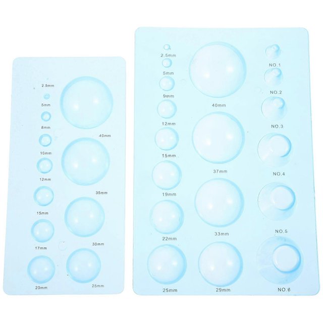 2pcs Plastic Clay Making Tools DIY Clay Crafts Tool Half Ball Mini Clay Craft Molds