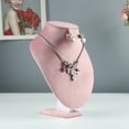 thumbnail image 3 of pitrice Jewelry Display Stand Velvet Necklace Bracelet Holder Bracelets Rack Organizer Layout Props Home Shop Showcase Pink Type 1 Pink Necklace Holder, 3 of 6