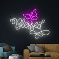 thumbnail image 3 of Handmadetneonsign Blessed Butterfly Neon Sign, Butterfly Blessed Led Sign, Blessed Neon Light, 3 of 5