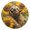Black, variant on Sloths and Sunflowers Round Wall Clock Silent Analog Battery Operated Black Pointer Home Decor 9.84" Diameter
