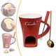 thumbnail image 5 of Taza de fondue de chocolate personal Juego de tazas para derretir chocolate Utensilios de cocina Vela de té calentada Rojo, 5 of 9