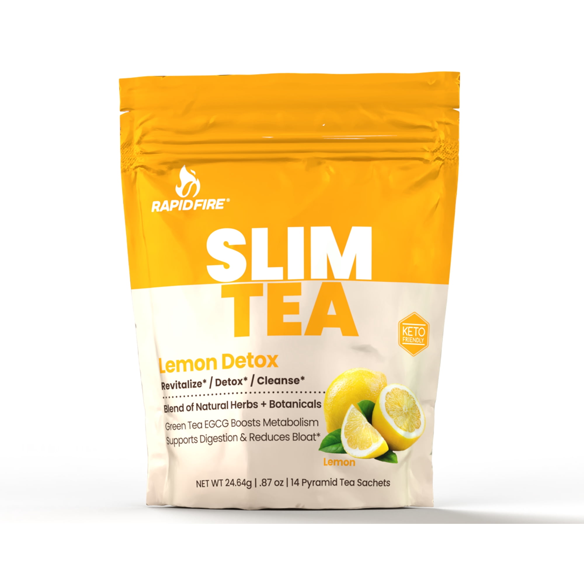 Slim Tea 14 Day Herbal Teatox, Blend of Natural Herbs and Botanicals, Supports Healthy Weight Management, Supports Metabolism, Delicious Lemon Flavor, 14 Servings